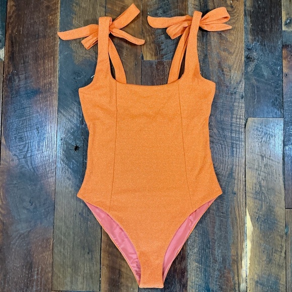 Beach Riot Sydney Orange One-Piece Swimsuit - Picture 3 of 6